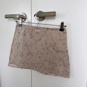 With Jean Mini Skirt